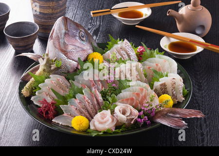 Sashimi de daurade Banque D'Images