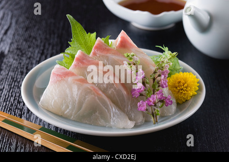 Sashimi de daurade Banque D'Images