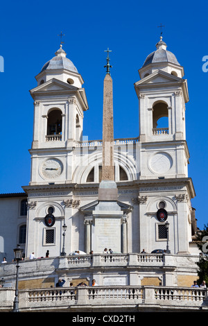 Église de la Trinité-des-Monts à Rome, Latium, Italie, Europe Banque D'Images