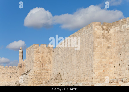 Citadelle (Tour de David), Vieille Ville, site du patrimoine mondial de l'UNESCO, Jérusalem, Israël, Moyen Orient Banque D'Images