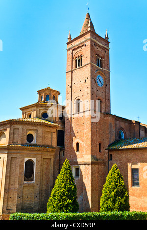 Abbaye bénédictine de Monte Oliveto Maggiore en Toscane (Italie) Banque D'Images
