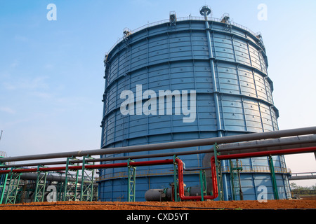 En usine de traitement du gaz Banque D'Images
