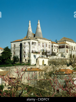 Le Portugal. Sintra. Palais national. Banque D'Images