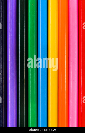 Crayons de couleur de fond Banque D'Images