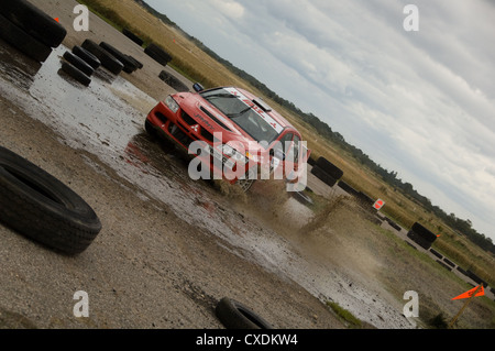 Voiture de rallye Mitsubishi Lancer Banque D'Images