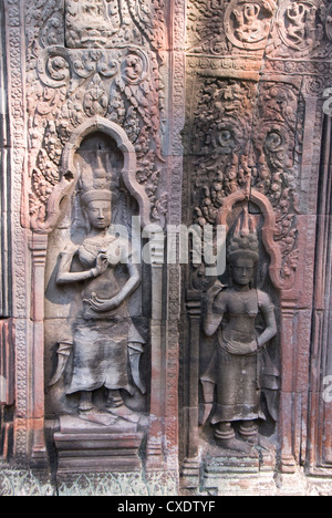 Ta Prohm, Parc archéologique d'Angkor, Site du patrimoine mondial de l'UNESCO, Siem Reap, Cambodge, Indochine, Asie du Sud-Est, l'Asie Banque D'Images