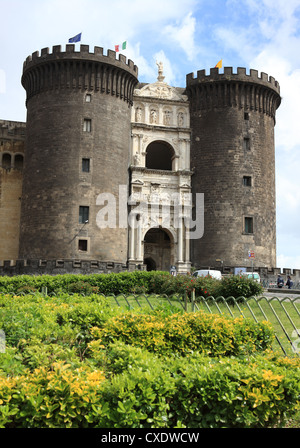 Château Maschio Angioino (Castel Nuovo), Naples, Campanie, Italie, Europe Banque D'Images