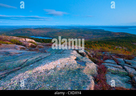 Vue de Cadillac Mountain, parc national d'Acadia, Mount Desert Island, Maine, New England, United States of America Banque D'Images