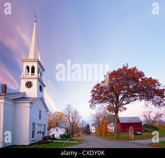 L'Église congrégationaliste, Peacham, Vermont, New England, États-Unis d'Amérique, Amérique du Nord Banque D'Images