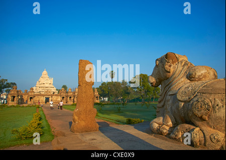 Temple Kailasanatha datant du 8e siècle, Kanchipuram, Tamil Nadu, Inde, Asie Banque D'Images