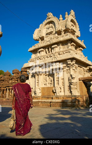 Temple Kailasanatha datant du 8e siècle, Kanchipuram, Tamil Nadu, Inde, Asie Banque D'Images