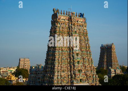 Temple Sri Meenakshi, Madurai, Tamil Nadu, Inde, Asie Banque D'Images