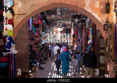 Souk, Marrakech, Maroc, Afrique du Nord, Afrique Banque D'Images