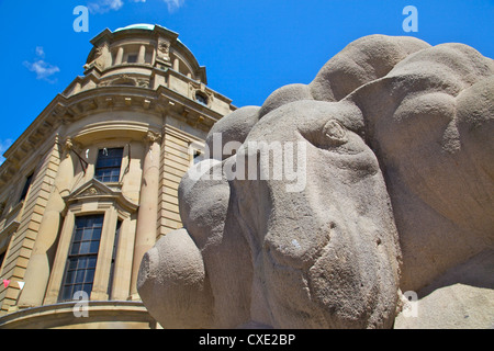 Ram en pierre, Derby, Derbyshire, Angleterre, Royaume-Uni, Europe Banque D'Images