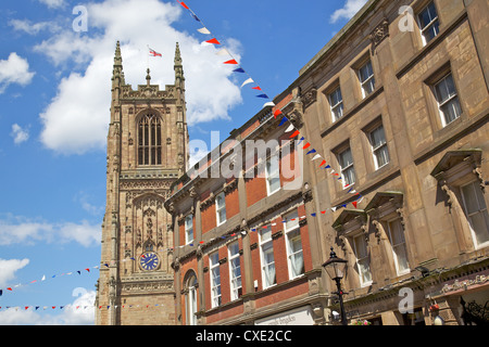 La cathédrale de Derby, Derby, Derbyshire, Angleterre, Royaume-Uni, Europe Banque D'Images