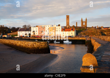 Le port de l'aube, St Andrews, Fife, Scotland Banque D'Images