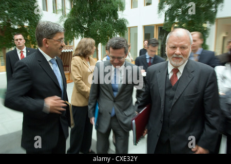 Préparation du G8, Ringstorff, Caffier, Maziere Banque D'Images