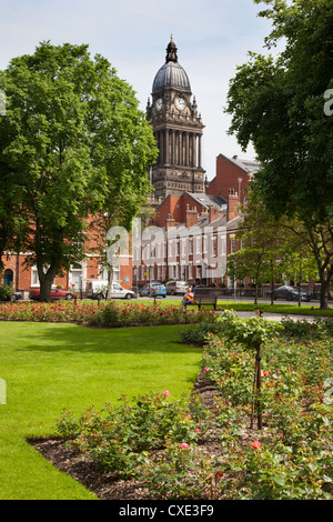 Hôtel de ville de Leeds Park Square, Leeds, West Yorkshire, Yorkshire, Angleterre, Royaume-Uni, Europe Banque D'Images