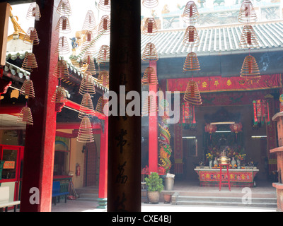 Temple Kuan Ti, Chinatown, Kuala Lumpur, Malaisie Banque D'Images