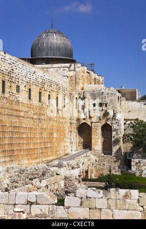 Le mur occidental du Temple de Jérusalem Banque D'Images