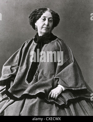 GEORGE SAND (1804-1876), pseudonyme d'Amantine Lupin, romancier français photographié par Nadar en 1864 Banque D'Images