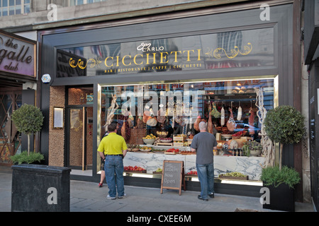 Le Carlo Cicchetti sur Piccadilly, Londres, Royaume-Uni. Banque D'Images