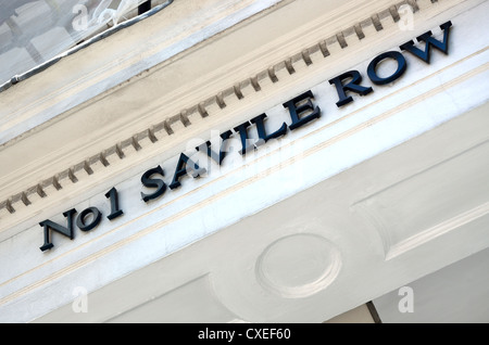 Londres, Angleterre, Royaume-Uni. No 1 - ligne Saville Gieves and Hawkes shop Banque D'Images