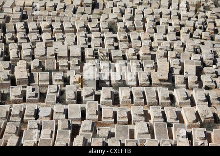 Vieux cimetière juif sur le mont des Olives Banque D'Images