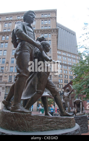 La grande famine irlandaise de Boston memorial Banque D'Images