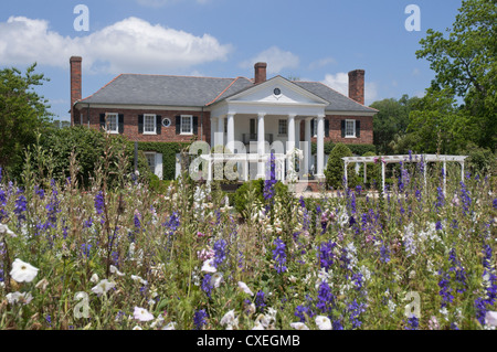 Style Antebellum Boone Hall Plantation près de Charleston, Caroline du Sud est inscrit sur le Registre National des Endroits Historiques. Banque D'Images