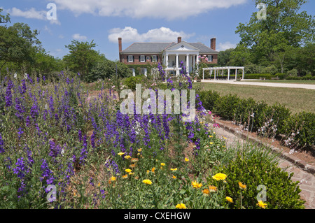 Style Antebellum Boone Hall Plantation près de Charleston, Caroline du Sud est inscrit sur le Registre National des Endroits Historiques. Banque D'Images