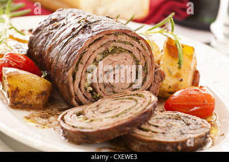 Roulade aux légumes grillés Banque D'Images