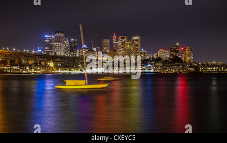 Nightscape Sydney de McMahon's Point Banque D'Images