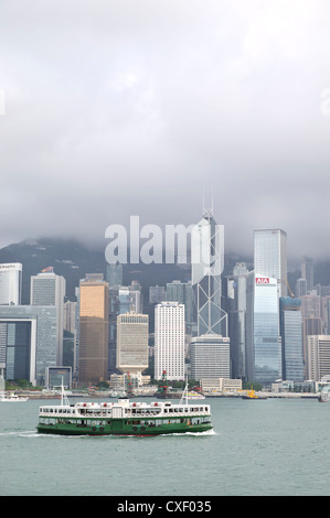 Le port de Victoria et du Star Ferry, hong kong Banque D'Images