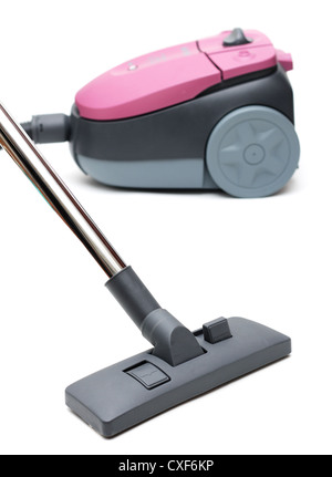 Nouveau aspirateur moderne isolé sur fond blanc Banque D'Images