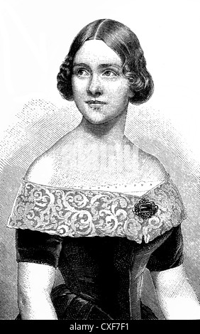 Jenny Lind, 1820-1887, chanteur d'opéra suédois, soprano, Le Rossignol suédois, Banque D'Images