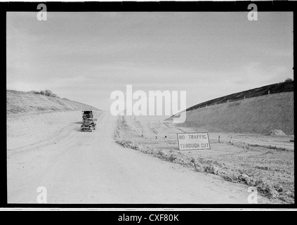 Twyford down road protester ,défrichage de l'extension M3 coupe craie de Winchester. Banque D'Images