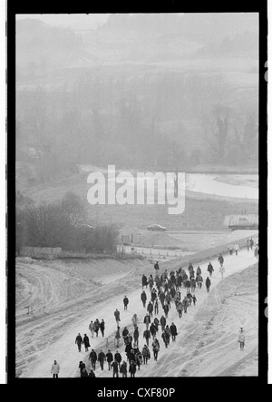 Mars : le long de la route de la M3 de Winchester. Twyford down Banque D'Images