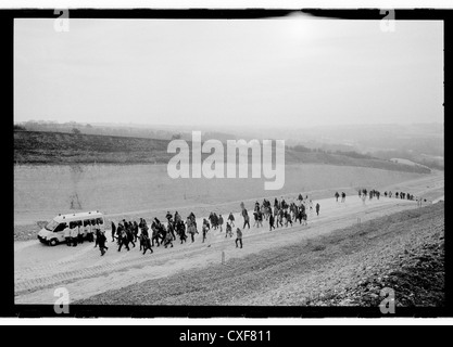 Mars : le long de la route de la terre . M3 de Winchester. Twyford down Banque D'Images