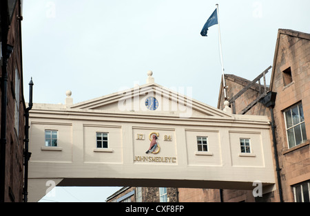 John Smedley Ltd., une usine, Lea, Lea Mills Road, Matlock, Derbyshire. Banque D'Images