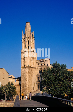 Cathédrale de Santa Maria Gérone Catalogne Espagne catedral de santa maria de Girona Costa Brava Catalogne Espagne Banque D'Images