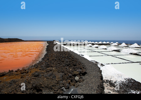 La Palma Salinas de fuencaliente salines en Canaries Banque D'Images