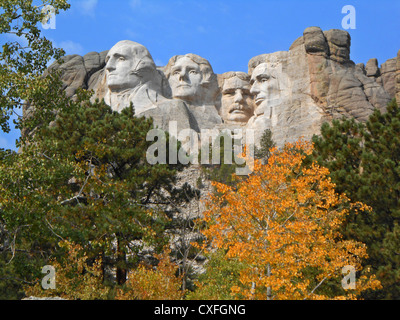 Mt Rushmore Dakota du Sud à l'automne Banque D'Images