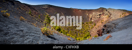 Cratère dans La Palma San Antonio volcano Fuencaliente à îles canaries Banque D'Images