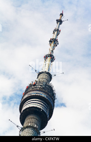 Bureau d'observation sur la tour de télévision d'Ostankino à Moscou Banque D'Images