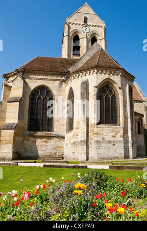 La célèbre église d'Auvers-sur-Oise ( France ) peint par Vincent van Gogh Banque D'Images