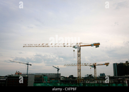 Les gros travaux de construction en cours dans l'ancien Berlin-Est de l'Allemagne Banque D'Images