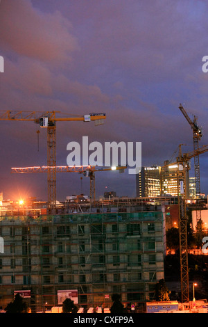 Les gros travaux de construction en cours dans l'ancien Berlin-Est de l'Allemagne Banque D'Images