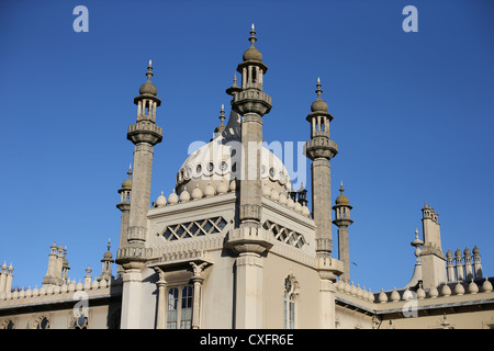 Le toit de l'entrée du Royal Pavilion, Brighton, East Sussex, Angleterre, Royaume-Uni Banque D'Images