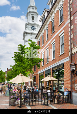 Sur les popovers Square Cafe sur Congress Street dans le centre-ville de Portsmouth, New Hampshire, USA Banque D'Images